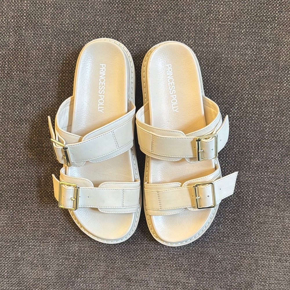 Princess Polly Kids Cream Sandals